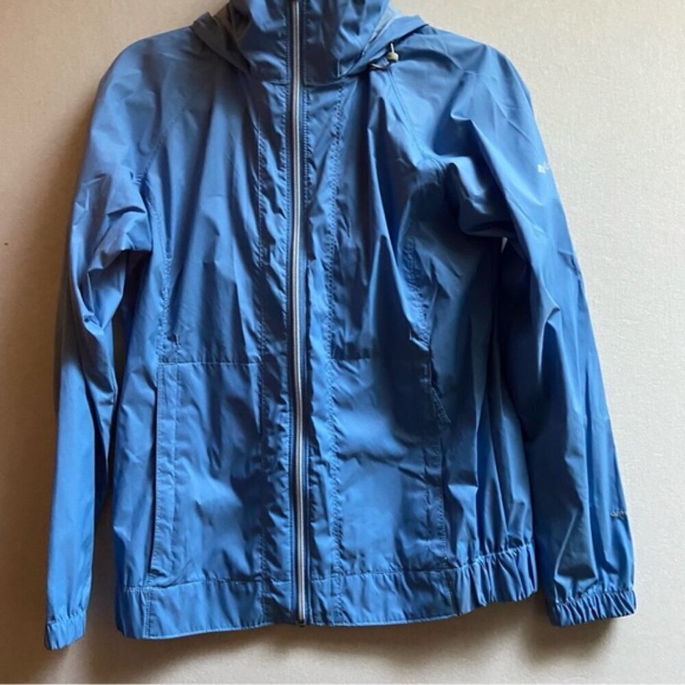 Columbia hoodie full zip nylon lightweight travel jacket Sz S